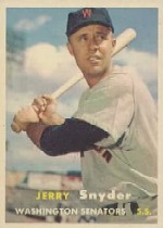 1957 Topps      022      Jerry Snyder UER